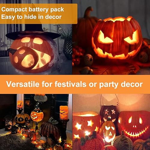 Miniatura 4 de Paquete de 18 mini luces de hadas que funcionan con pilas, 3.3 pies, 20 luces LED de alambre plateado, luces de luciérnaga blancas cálidas para