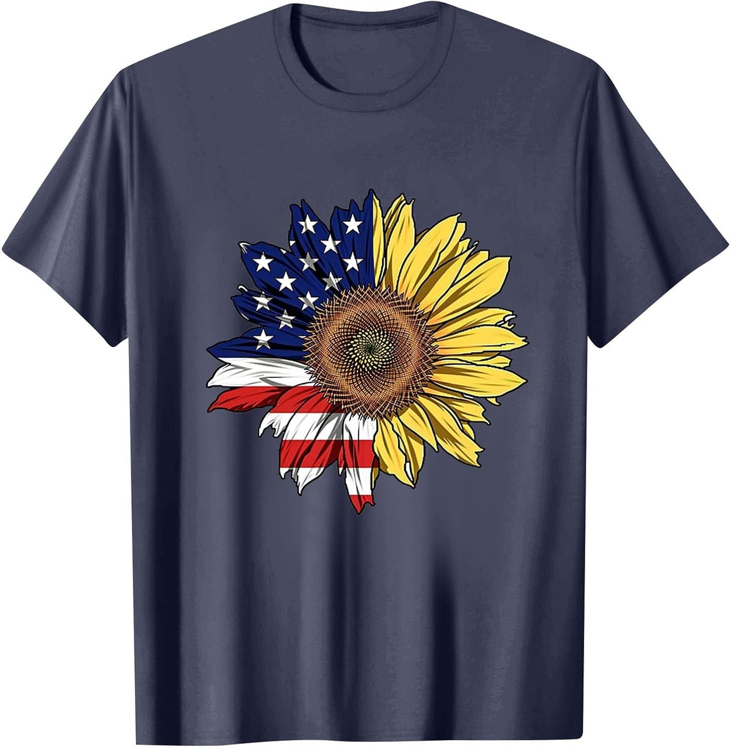 Patriotic Shirt for Women USA Flag Basic Tees 4Th of July T Shirt Graphic Shirts Casual Short Sleeve Tee Tops