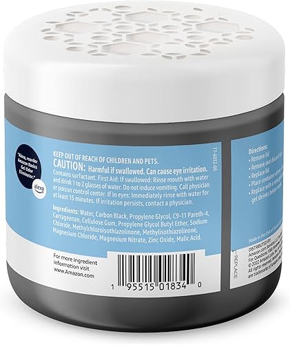 Miniatura 3 de Tienda Basics Gel eliminador de olores, carbón activado, libre de fragancias, 17 onzas, paquete de 1