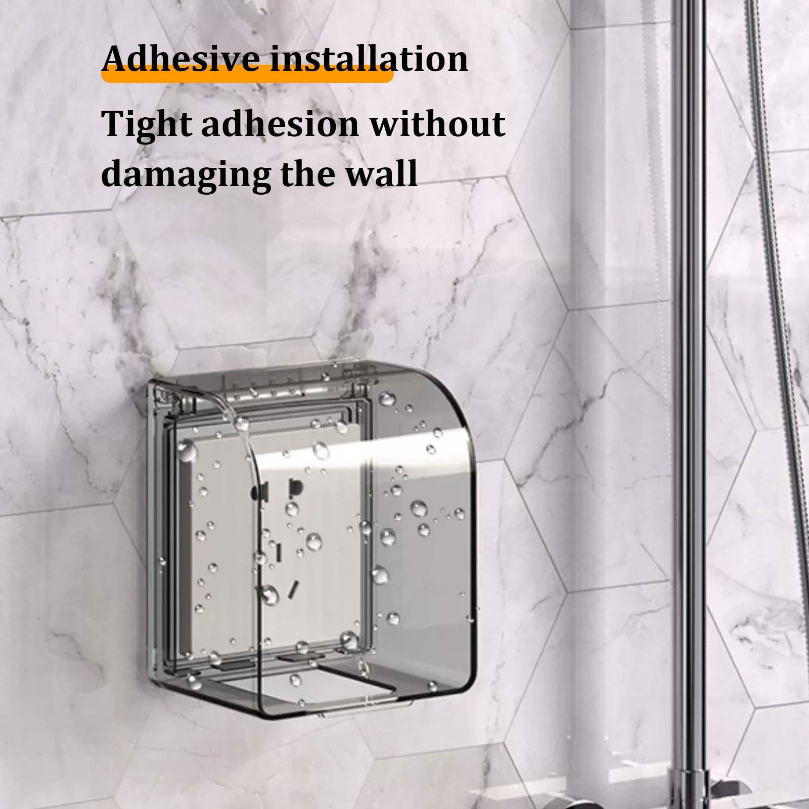 Cache Prise Etanche Electrique Murale, Boîtier de Prise Étanche, Couvercle de Prise de Courant en Utilisation Étanche, Electrique de Courant Etanche, Accessoire Cuisine, 12x11x8cm (Nero)