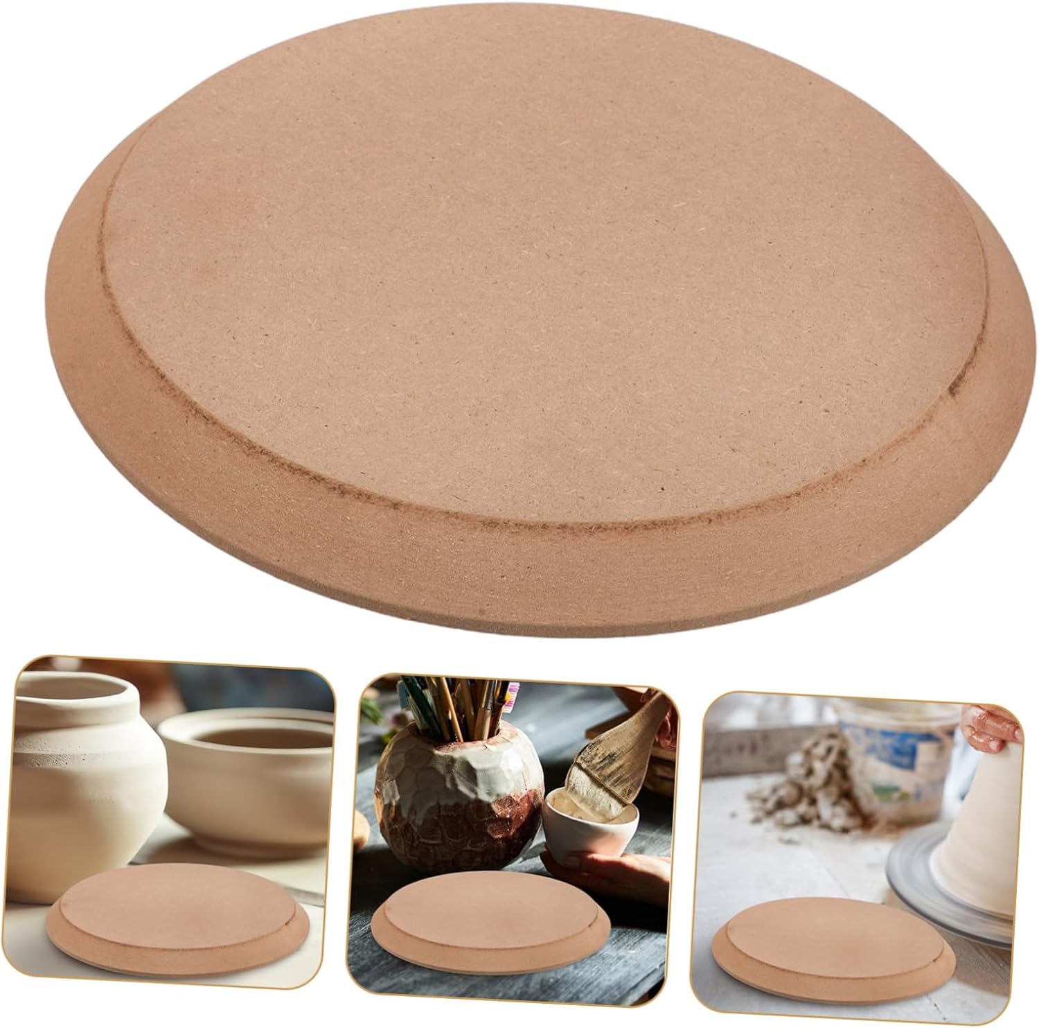 Gadpiparty Ceramic Handbuilding Molds Sturdy Wooden Pottery Molds for DIY Plate Forming Versatile Clay Forming Tools for Beginners and Experienced Potters Easy to
