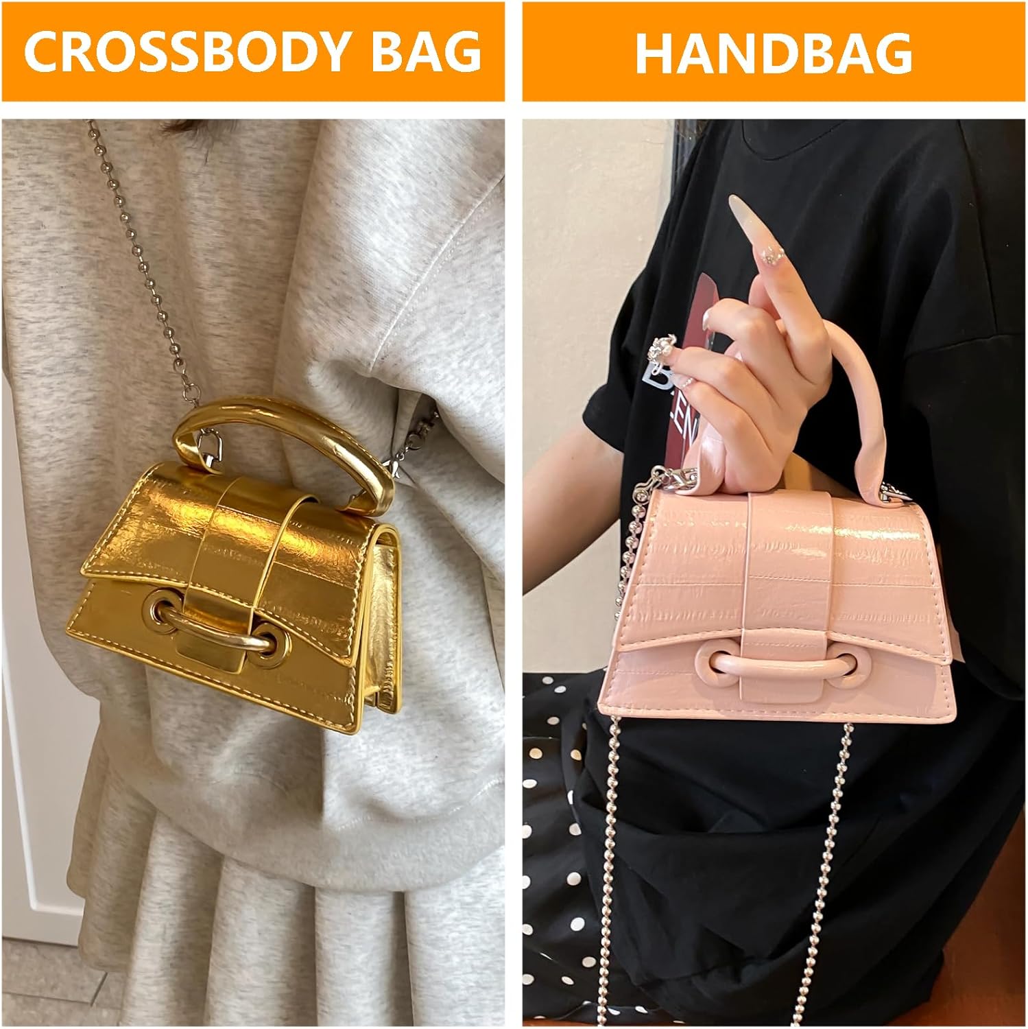 Mini Crossbody Handbag Small Cute Purse Tiny Clutch Trendy Bag Top Handle Shoulder Bag for Prom Wedding - Image 4