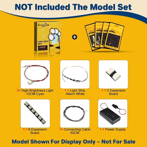 LocoLee Led Light Set Compatible with Lego 72046 Game Boy Decoration Led Decoration Lighting Kit Compatible with Lego 72046 Building Blocks Model,Only Lights Set,No Model
