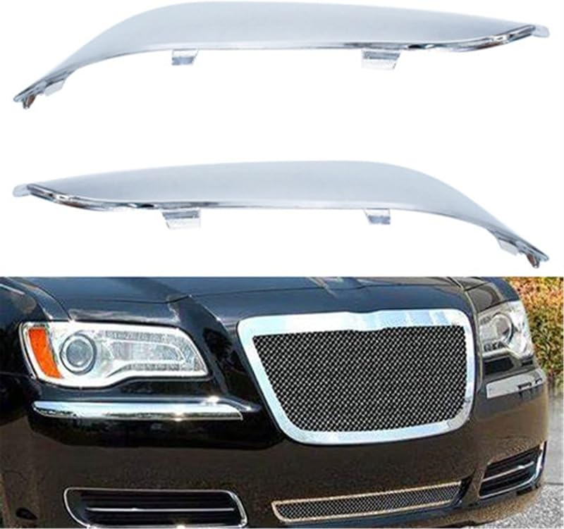 Moldura Cromada do Para-choque Dianteiro munirater para Chrysler 300 2011 a 2014 – Par Lado Esquerdo e Direito