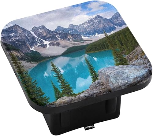 Miniatura 11 de Swono Cubiertas cuadradas de enganche para receptor de bandera estadounidense, diseño vintage de línea roja, cubierta de tubo de enganche