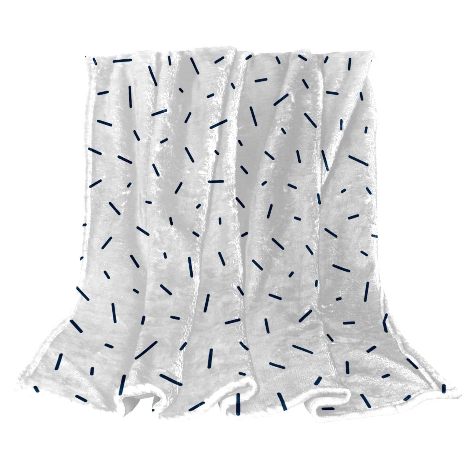 Couverture polaire Memphis plaid canapé noir chaud pour intérieur moderne