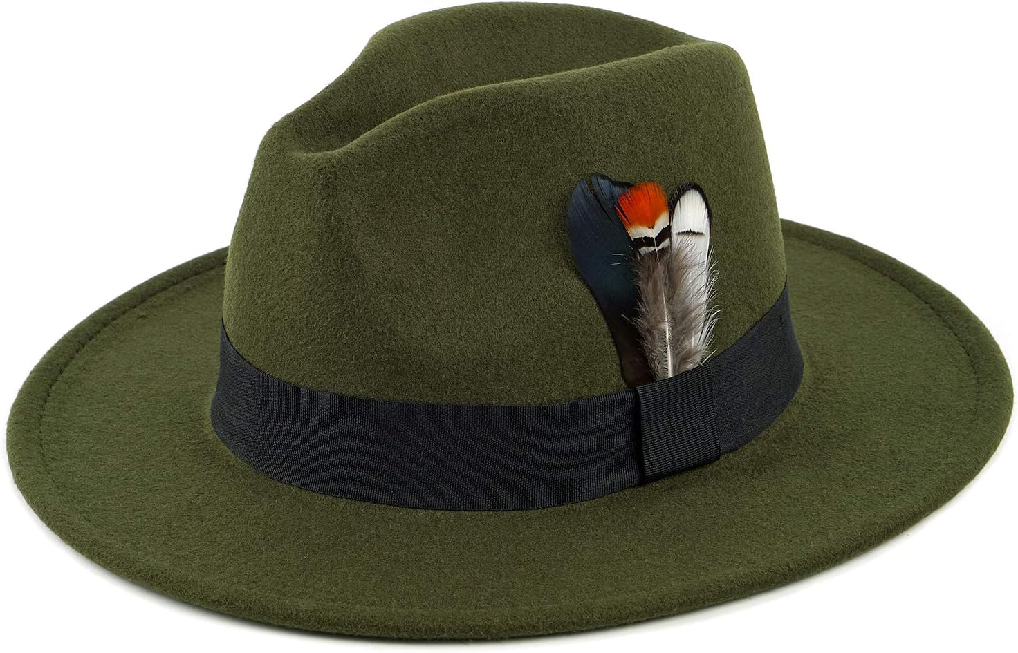 FADACHYClassic Fedora Hats for Men & Women Wide Brim Felt Hat Panama Dress Fedora Hat