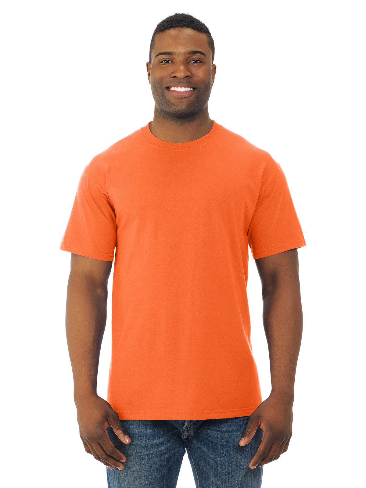 Fruit Of The Loom Men's Safety Orange 5 Oz. 100% Heavy Cotton Hd T-Shirt (Pack Of 3), Xl