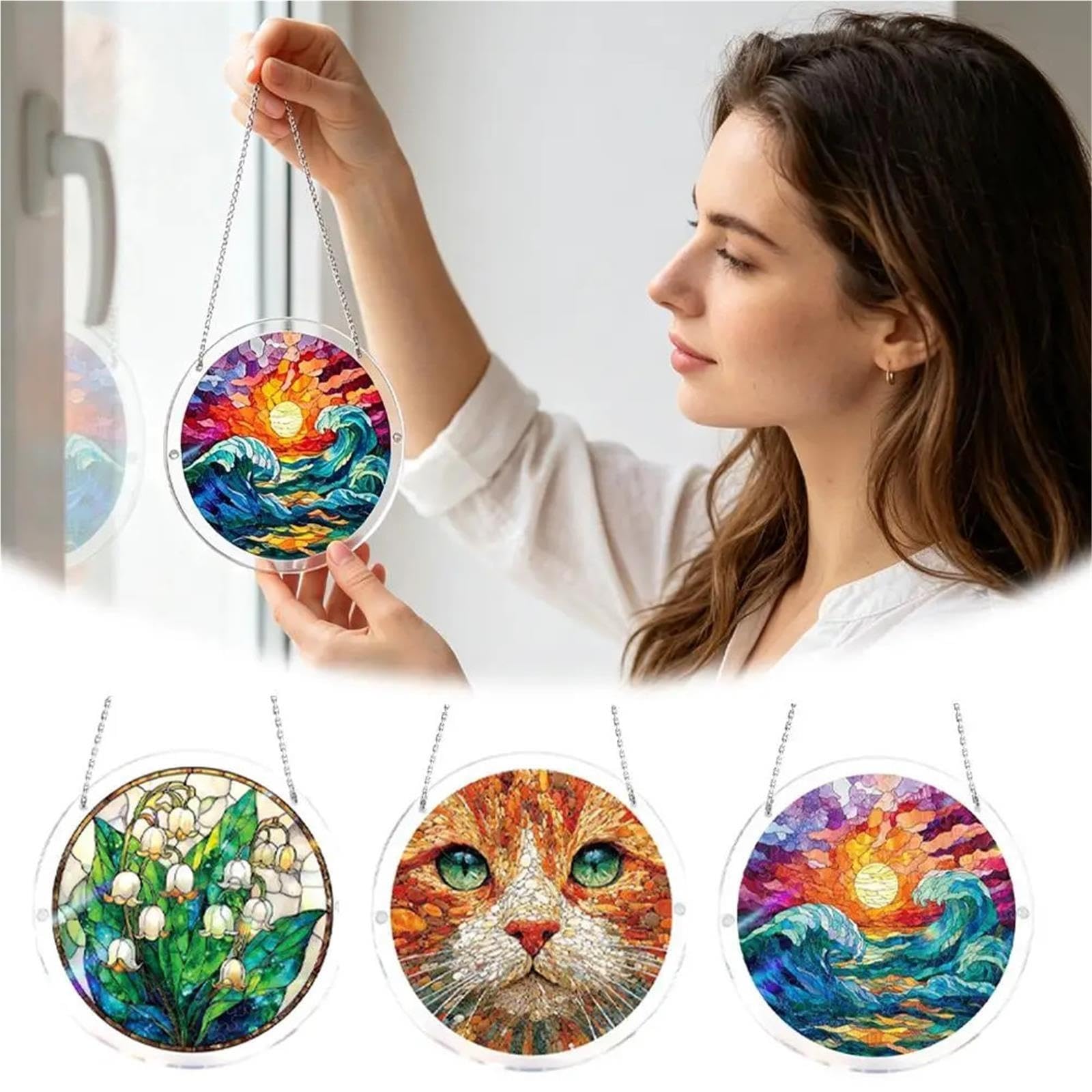 Puzzle acrilico Suncatcher da appendere alla finestra