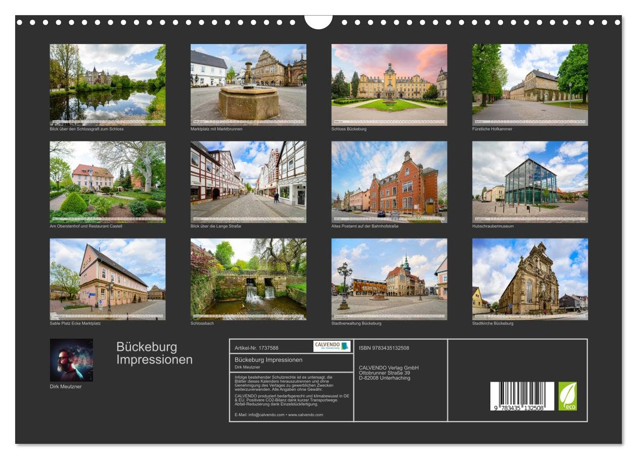 Bückeburg Impressionen (Wandkalender 2025 DIN A3 quer), CALVENDO Monatskalender: Ein fotografischer Rundgang durch das schöne Bückeburg (CALVENDO Orte)