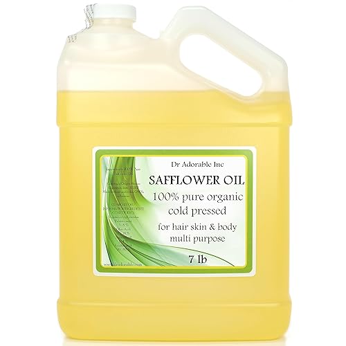 Dr Adorbale - 7 libras - Aceite de cártamo - 100% puro natural de alto oleico orgánico prensado en frío