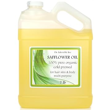 Dr Adorbale - 7 lb - Safflower Oil - 100% Pure Natural High Oleic Organic Cold Pressed