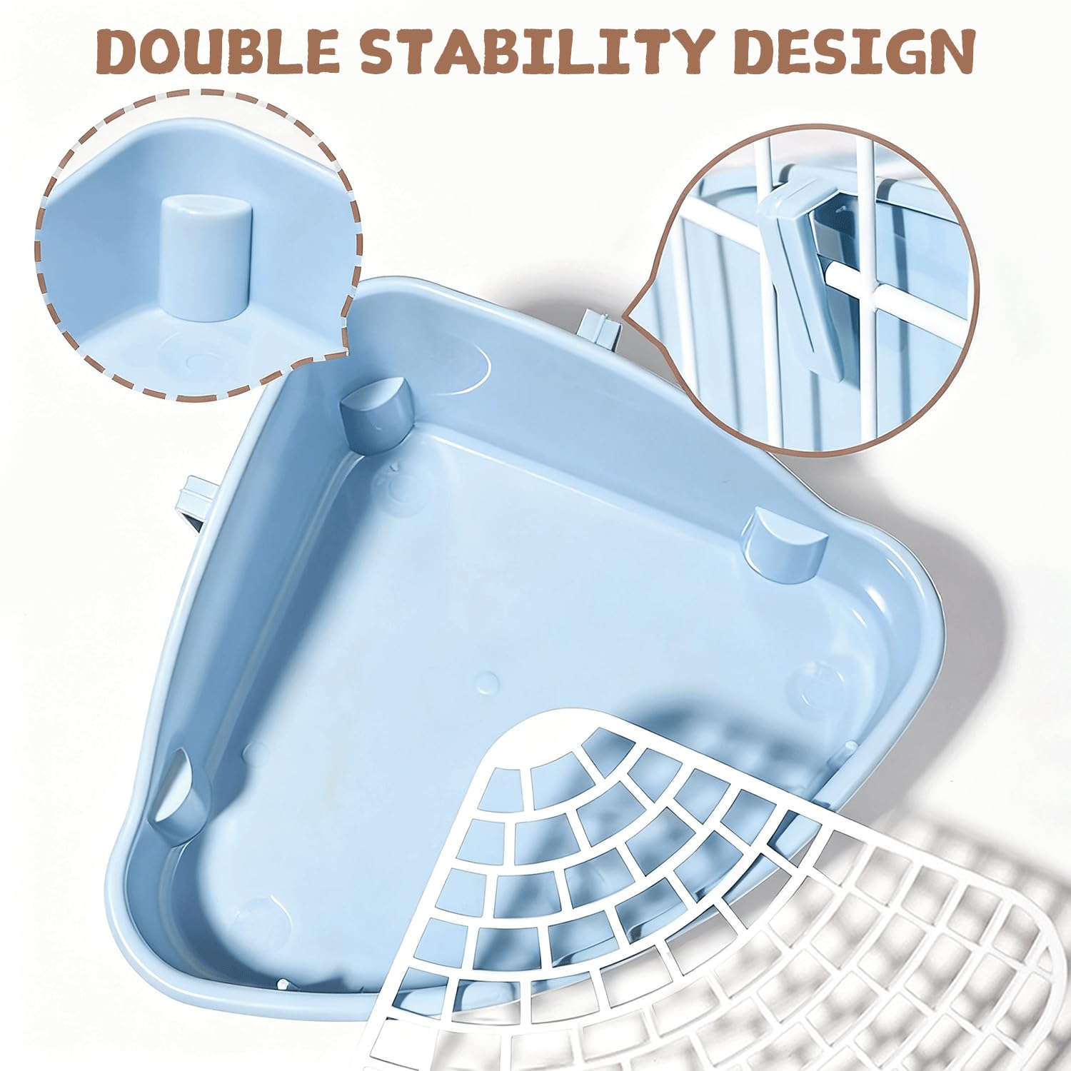 Rabbit Litter Box Bunny Corner Toilet Box for Hamster Ferret Rat Cage Pan 3.9” x 7.5” x 7.5” for Small Animals Traine Tray - image 5
