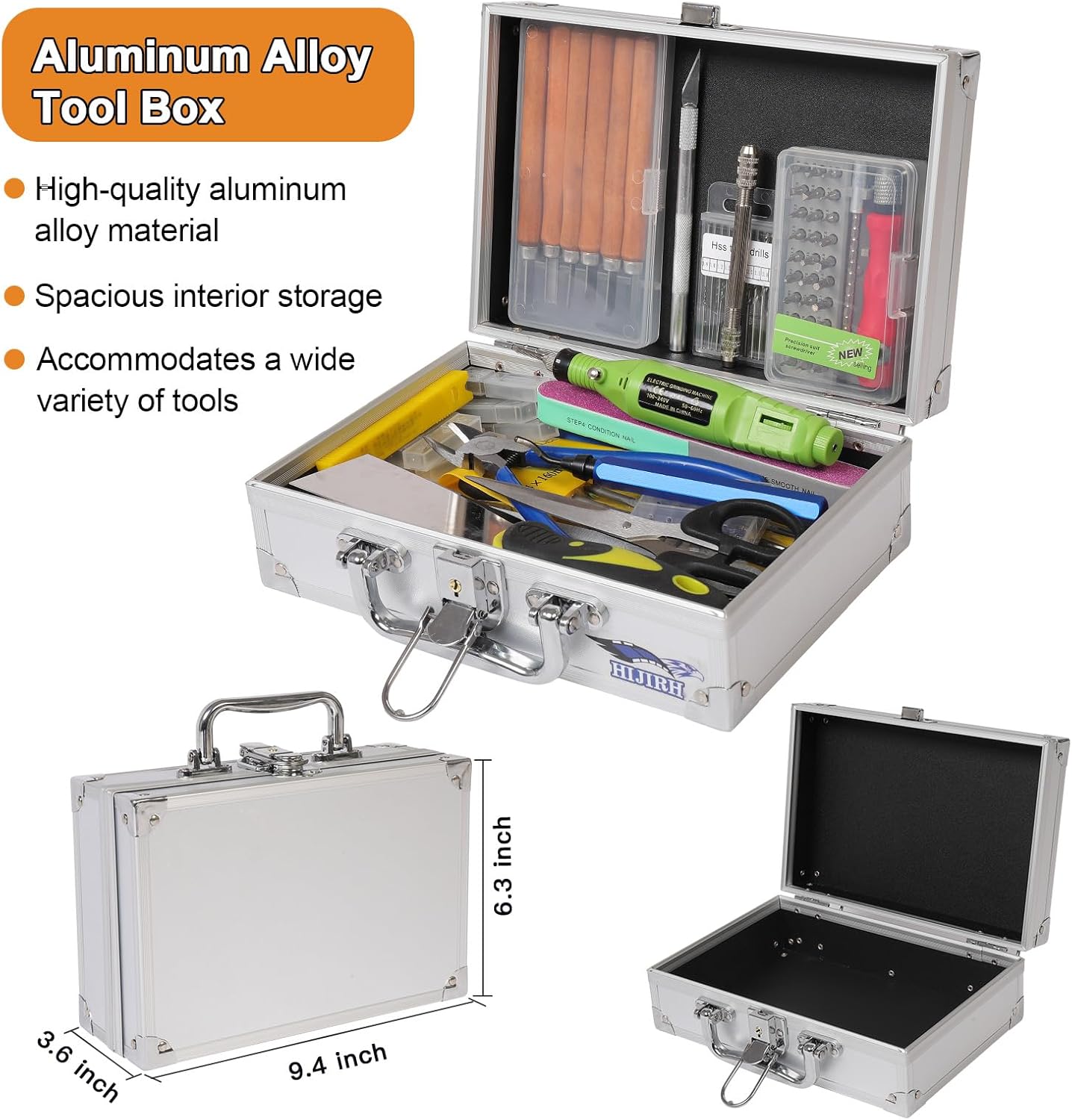 163 Pcs Pro Grade for Model Tool Kits,Hobby Tool Sets,lncluding Electric Polishing Machine & Aluminum Alloy Tool Box,for Gundam Model Kits,Basic Model Building,Repairing and Remove,Art and Crafts etc