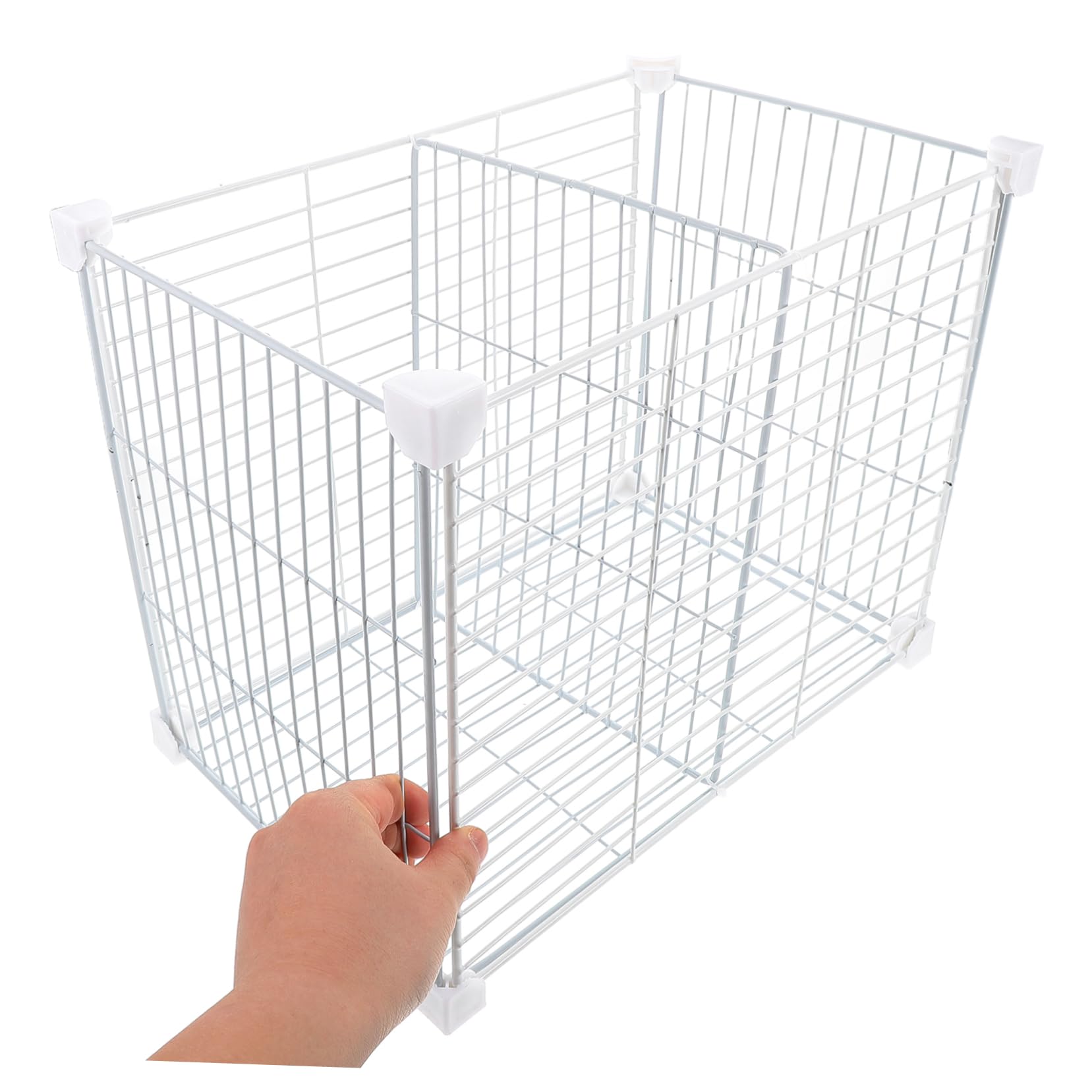 Organizzatore And Cestino Inferiore Divisori Regolabili in Ferro Bianco for Conservare Verdure e Frutta per Congelatore in Cucina o Freezer