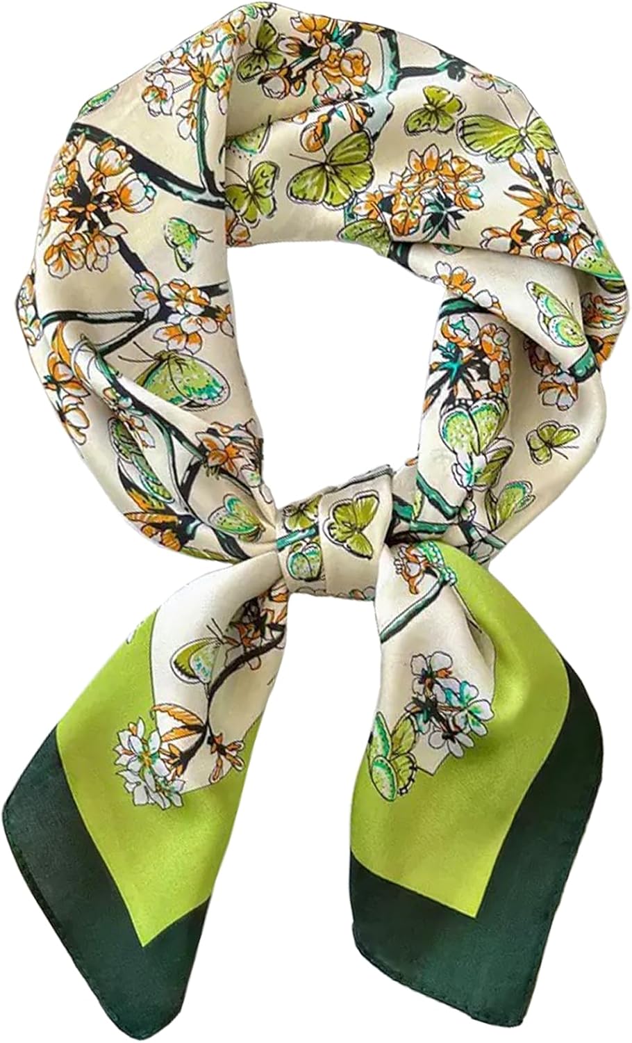 27.5 Inch Silk Feeling Scarf for Women Square Satin Head Scarf Hair Wrap Bandana