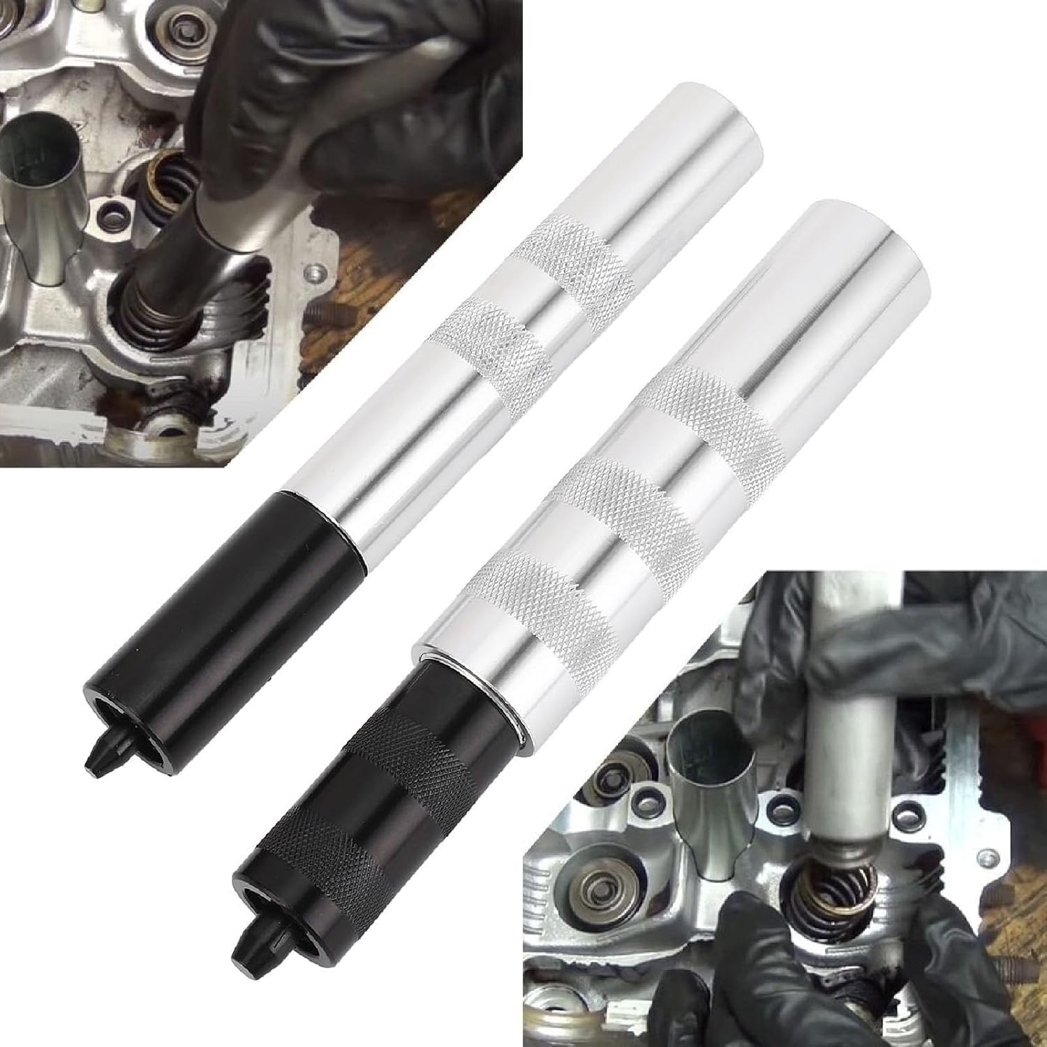 Valve Keeper Remover Installer Kit, Valve Spring Compressor Tool for Overhead Valve Engines with 4.5 to 7.5mm Valve Stems, Includes Magnet for Quick Keeper Capture