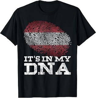 It's In My DNA Austrian Shirt European Gifts Austria Flag T-Shirt