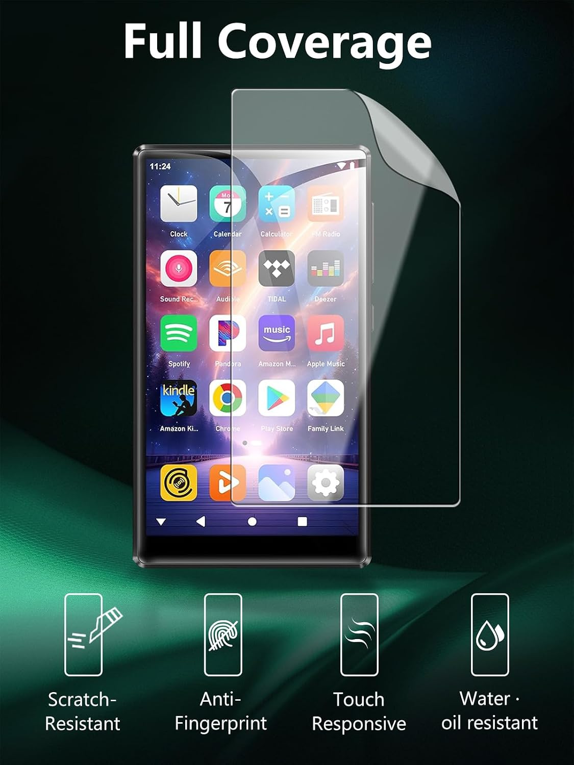 [6 Pack] For SWOFY D26 MP3 Player Screen Protector – Ultra-Clear PET Film with 6H Hardness,Anti-Scratch Bubble-Free HD Protective Film for SWOFY D26 Music Player