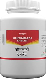 ATREY Chitrakadi Tablets (1000 Count) | Ayurvedic Medicine for Digestion & Metabolism | Natural Relief for Gas, Bloating & Gastric Trouble | Appetite Booster