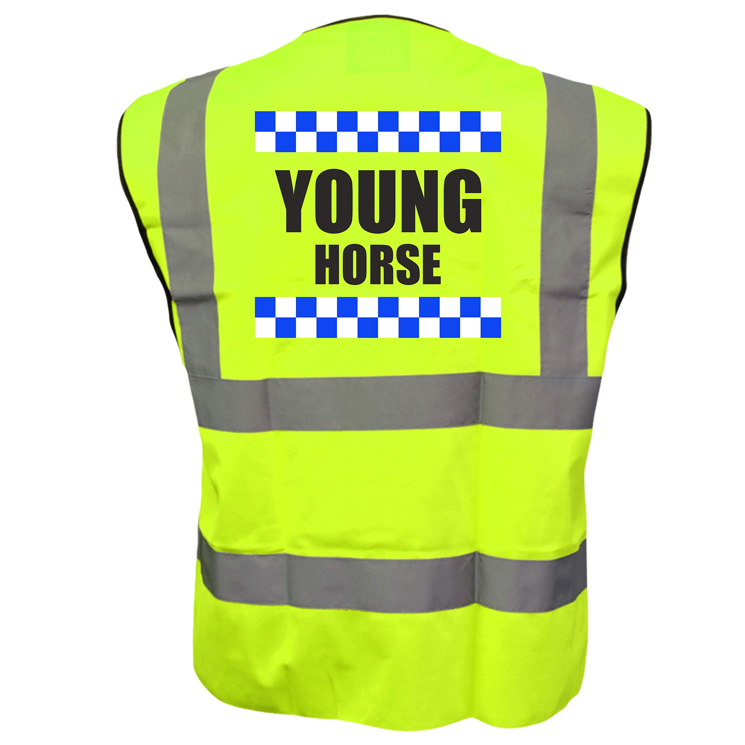 Brook Hi Vis Uk Unisex Yellow Equestrian Sillitoe Young Horse Hi Viz Vis Vest Horse Riding Equine Safe Reflective Waistcoat Jacket Road Safety Visibility Large
