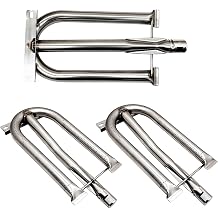 Stainless Steel Burner Replacement for Delta Heat 2013-2021Y 32" 38" Grills for 3 Burners, U Burner for Delta Heat Grill Parts,16 1/8" x 7 1/4"