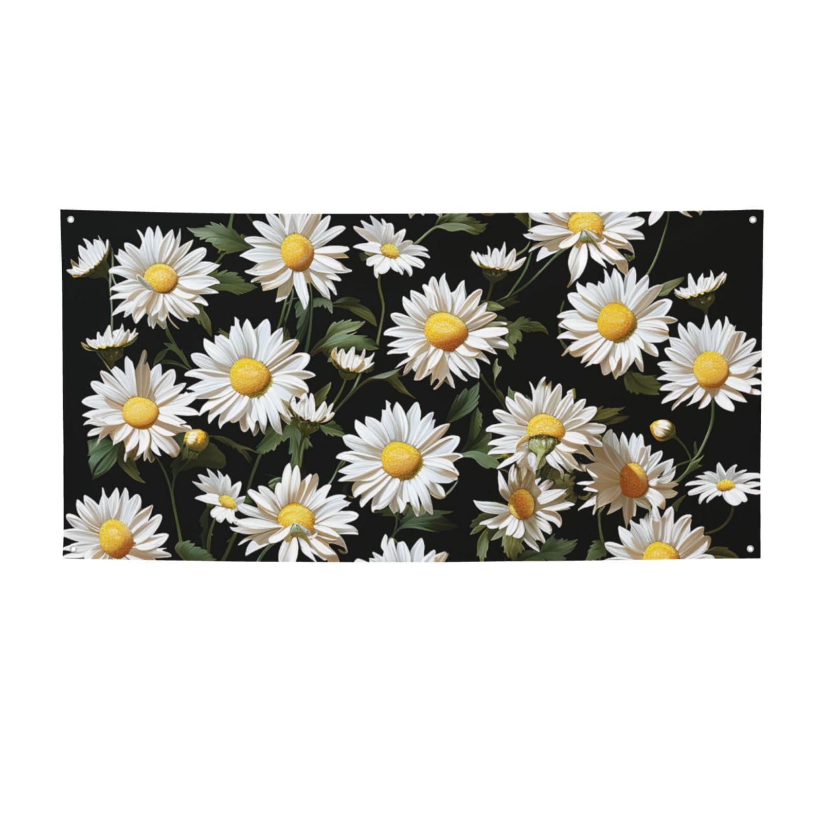 Frühlings-Fotohintergrund – Buntes Gänseblümchen Design Auf Polyester, 2,1x1,5 M