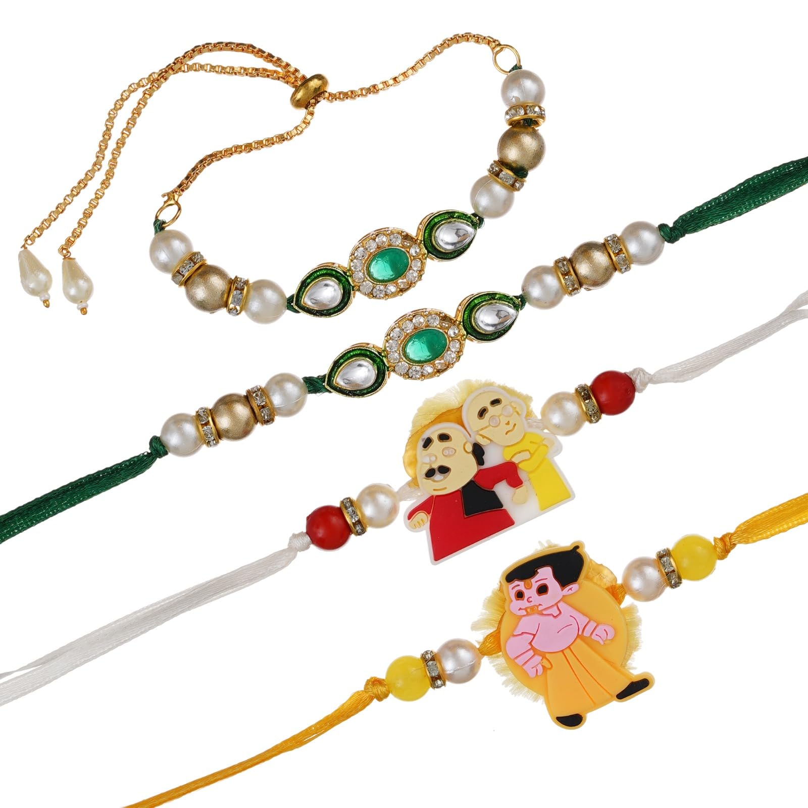 Sanvatsar Family Rakhi Set For Bhaiya Bhabhi & Kids | Designer Chuda Lumba Rakhi Set with 2 Kids Cartoon Rakhi | Raksha Bandhan Special Rakhi for Brother, Bhai, Bhaiya & Sister | handmade_5 (B0D6GCLDSN) Amazon Price History, Amazon Price Tracker