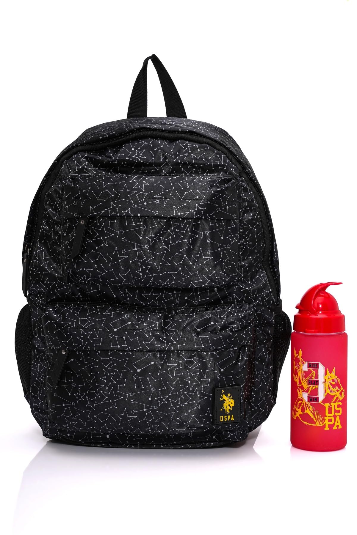 U.S. POLO ASSN. U.S. Polo. Assn. Unisex Okul Çanta Seti Plset2212901,Siyah Tek Ebat
