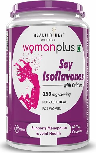 HealthyHey Nutrition Woman Plus Soy Isoflavones with Calcium - 60 Vegetable Capsules