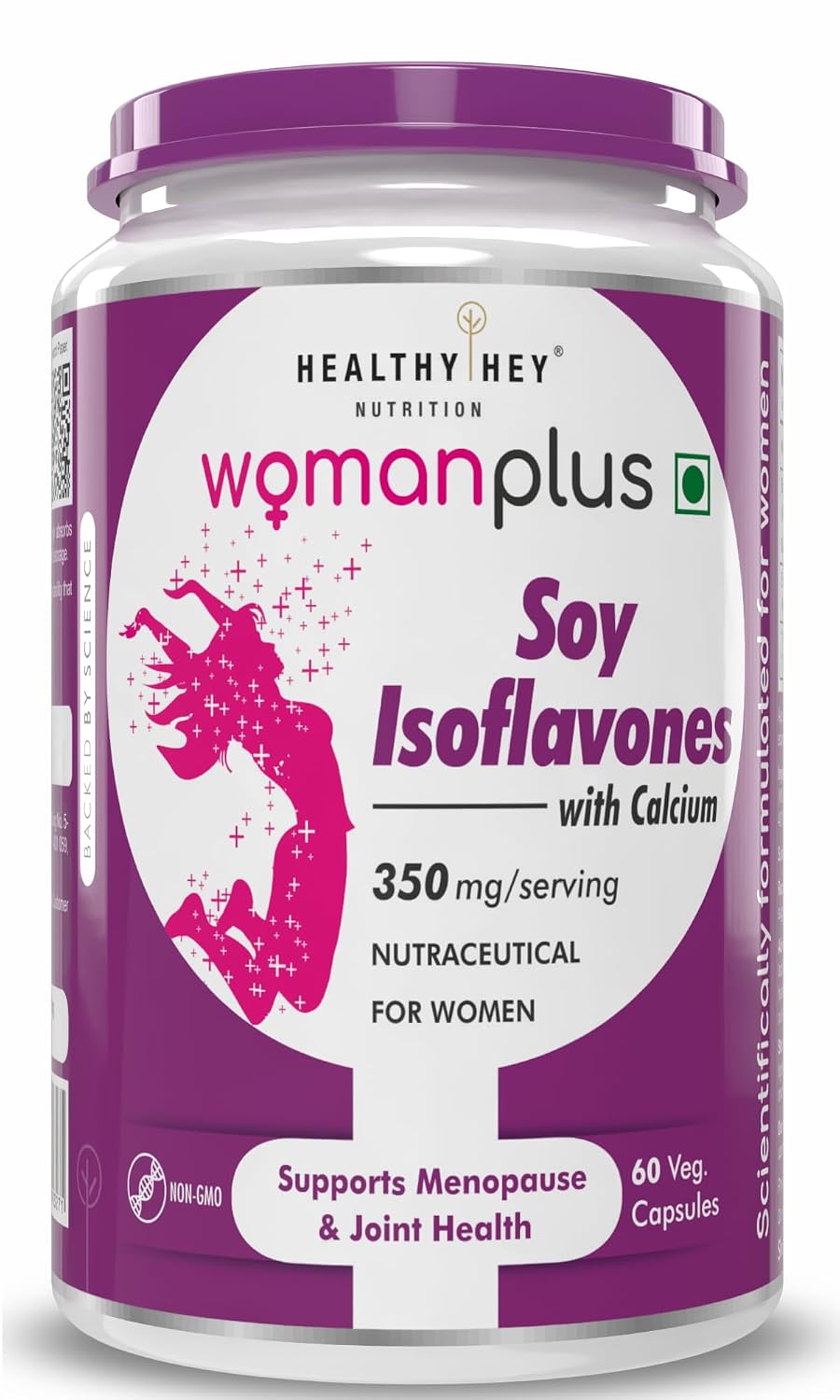HealthyHey Nutrition Woman Plus Soy Isoflavones with Calcium - 60 Vegetable Capsules - Review, Price and Buying Guide