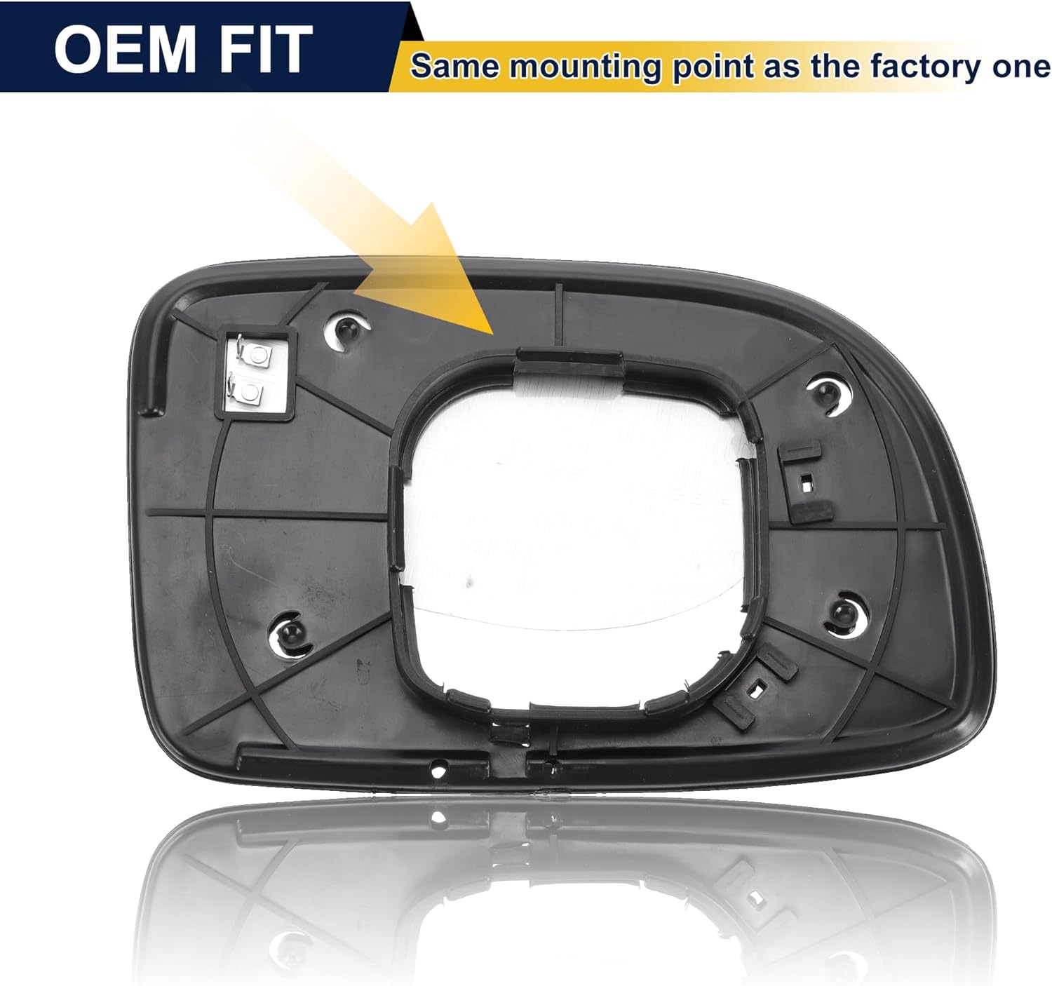 Car Rearview Left Driver Side Mirror Glass Replacement W/Backing Plate Heated White Glass for Hyundai Santa Fe 2007-2012 Car Replace Front