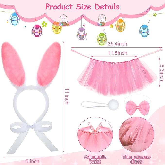 Disfraz de Conejo de Pascua para Perro, 7 Piezas miniatura 3