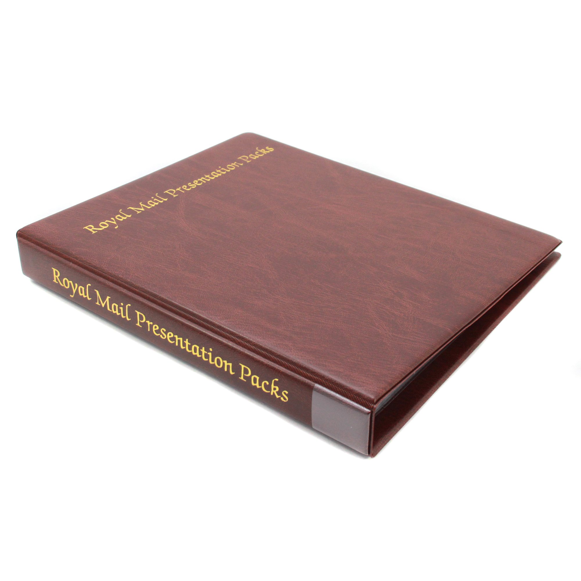 Royal Mail Brown Presentation Pack Stamp Album & 17 Leaves_ab
