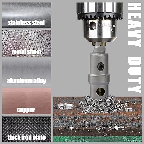 Miniatura 10 de Kit de sierra perforadora TCT de 15 piezas, juego de brocas de carburo de 58 a 3 pulgadas con taladro piloto, sierra perforadora para metal duro,