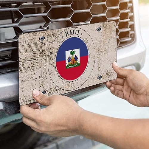 Miniatura 8 de Placa de matrícula de metal con bandera de Guinea Ecuatorial, bandera nacional de Guinea Ecuatorial, letrero decorativo de placa de matrícula de 6 x