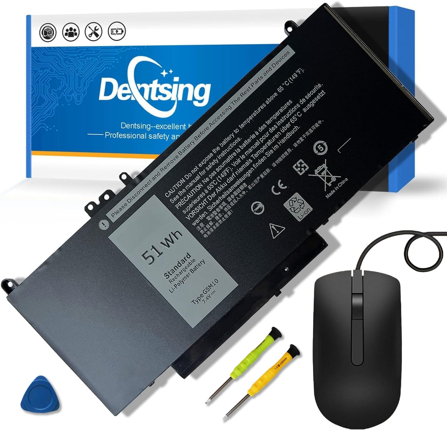 Green Cell G5M10 0WYJC2 Battery for Dell Latitude E5250 E5450 E5550 Laptop (6200mAh 7.6V Black