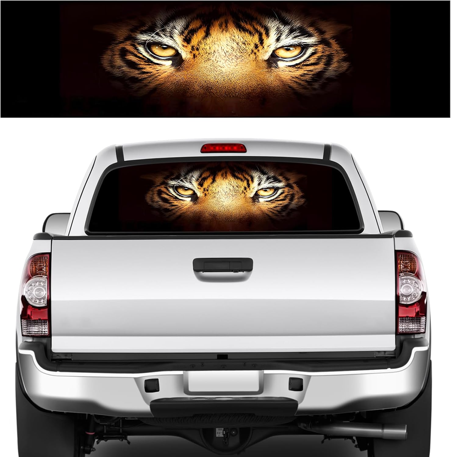 65x22 in American Flag Eagle Decals for Trucks SUV American Flag Window Decal, Classic Rear Window Decals for Car Decor - One Size Fits Most Pickup Trucks (Eagle Flag-2)