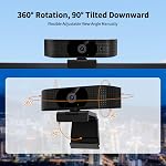 1080P Wireless Webcam for PC, Webcam with Noise Cancelling Microphone, 92° Viewing Angle, 360° Rotation, Plug and Play, Wireless Camera Works with Skype, Zoom for Conference