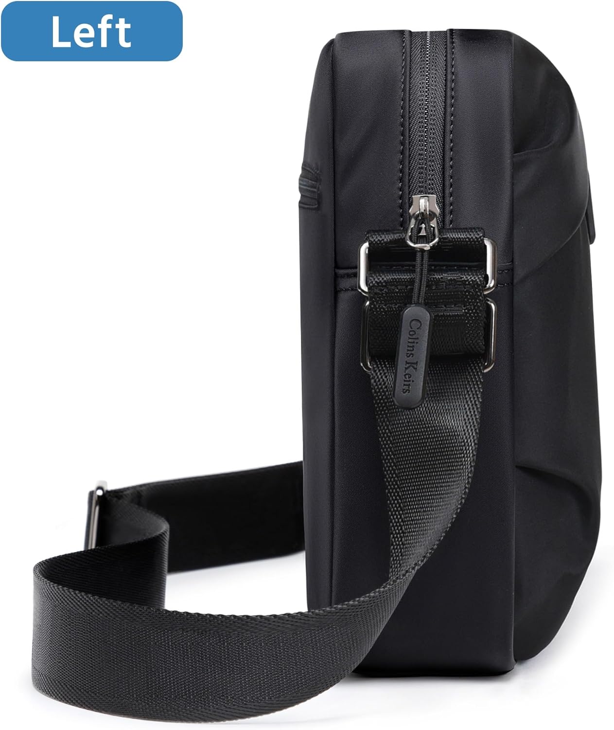 Men's Messenger Bag Shoulder Bag, Lightweight Waterproof Crossbody Sling Bag for Men, Business Casual Daypack with Multiple Pockets, Stylish Work Bag for Trave, Commuting and Daily Use, Black - Image 6