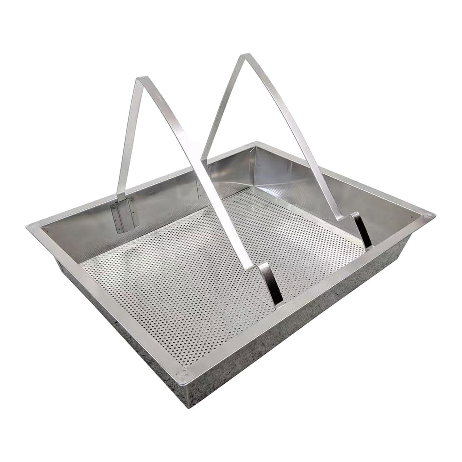 Bandeja desoperculadora de Acero Inoxidable Que combina Doble | funcionalidad. Fácil de usar. Bandeja de drenaje de miel. Práctica herramienta de apicultura. Extractor de equipo de