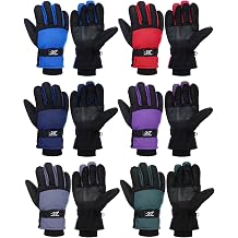 6 Pairs Kids Winter Gloves Waterproof Ski Glove Boy Girl Warm Snow Snowboard Mittens for Cold Unisex