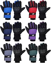 Bencailor 6 Pairs Winter Gloves for Kids Waterproof Boys Snow Ski Gloves Girls Warm Windproof Mittens for Children Outdoor