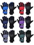 6Pairs Winter Gloves for Kids Waterproof Boys Snow Ski Gloves Girls Warm Windproof Mittens