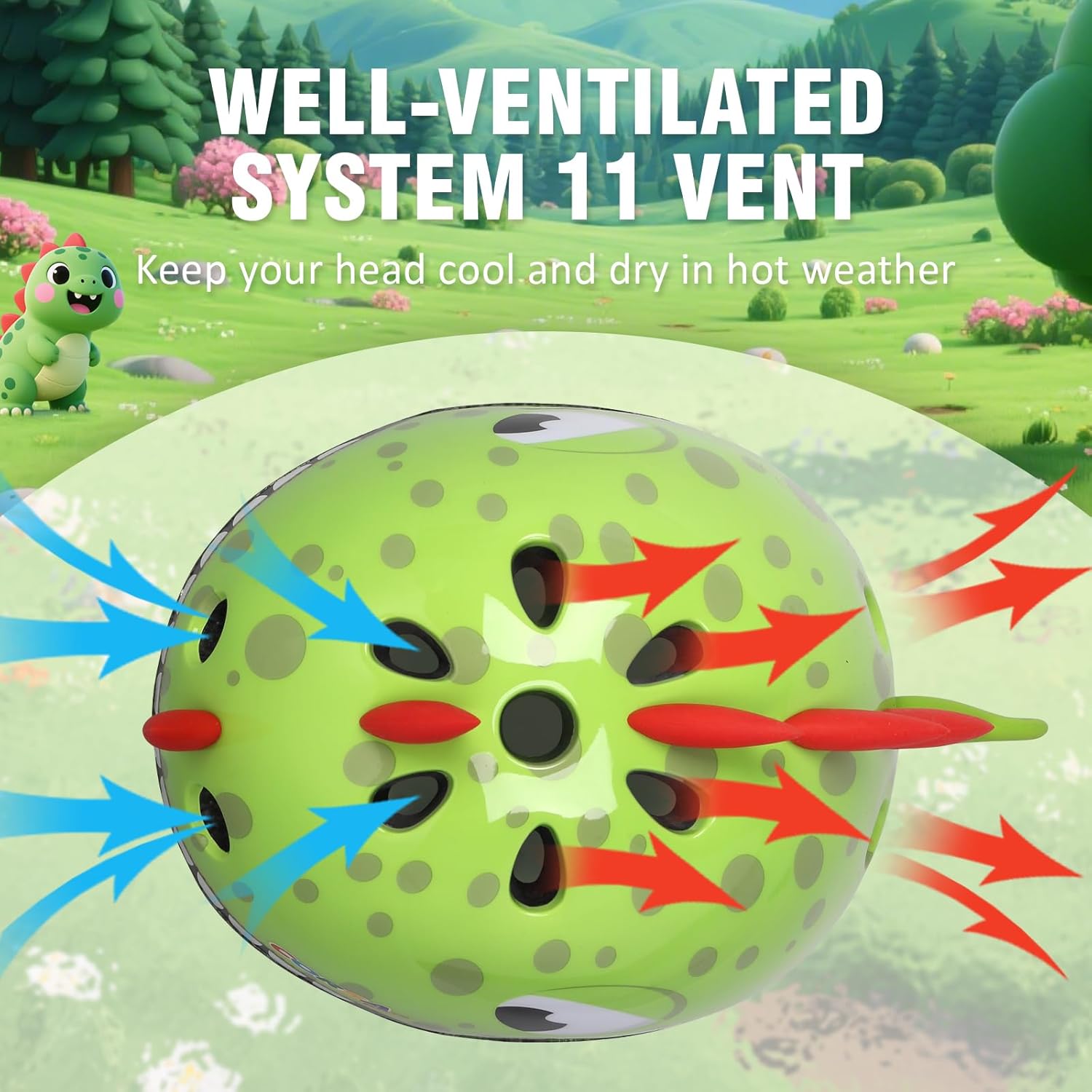 Kids Toddler Bike Helmet, Adjustable and Multi-Sport for Child Boys and Girls, 2 Sizes - Image 5