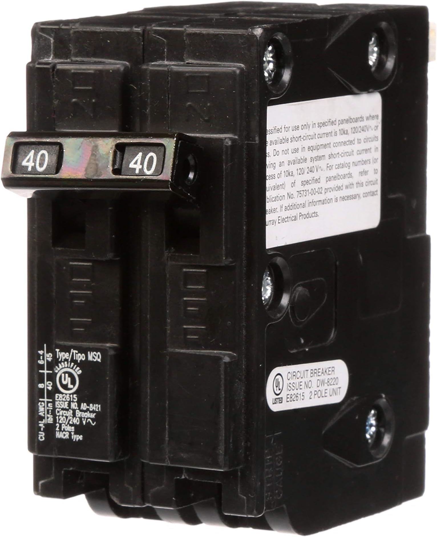 MQ240 QO Replacement 40-Amp Double Pole Circuit Breaker