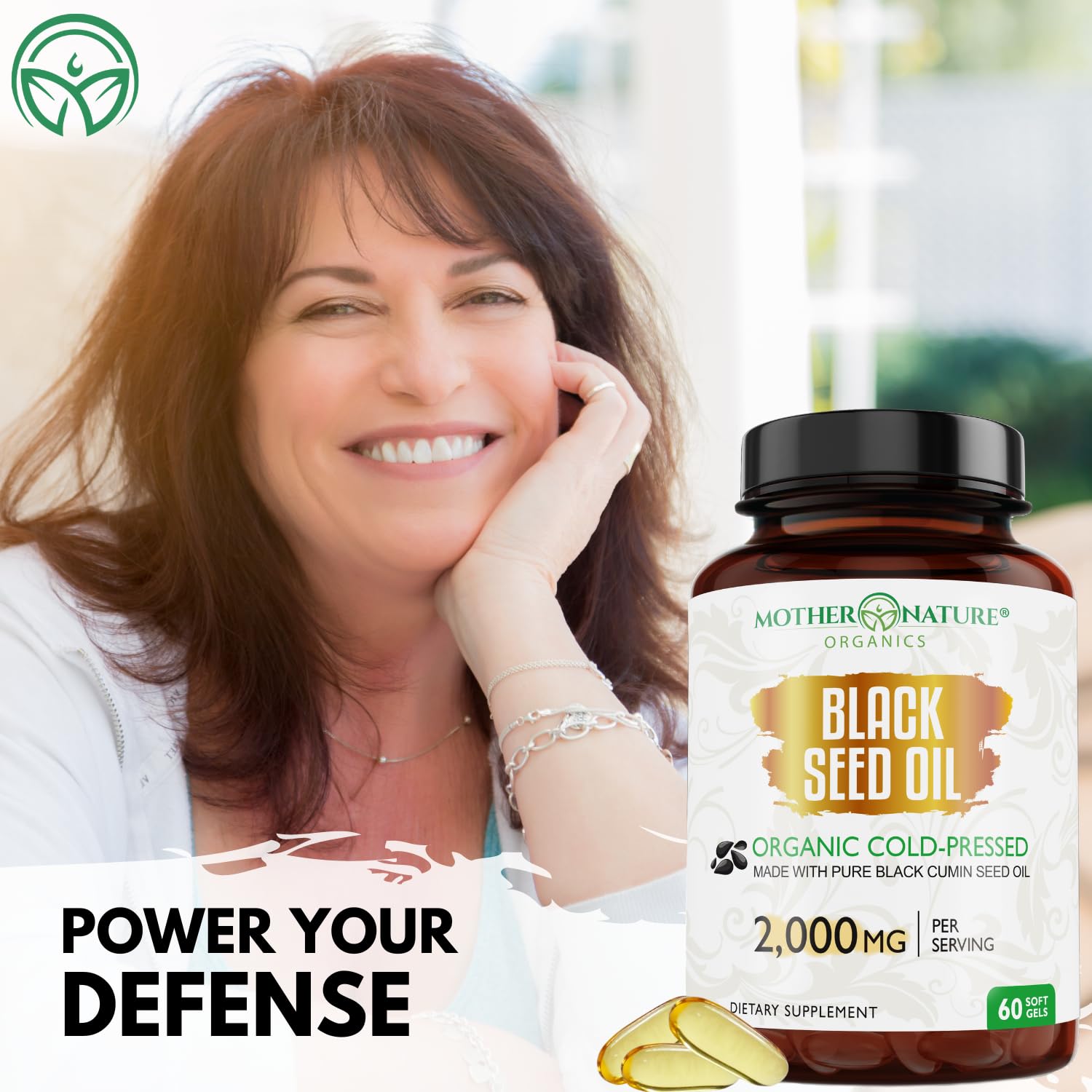 Black Seed Oil Organic Cold Pressed Capsules, 2000mg High TQ, 60 Count — Amazon image 6