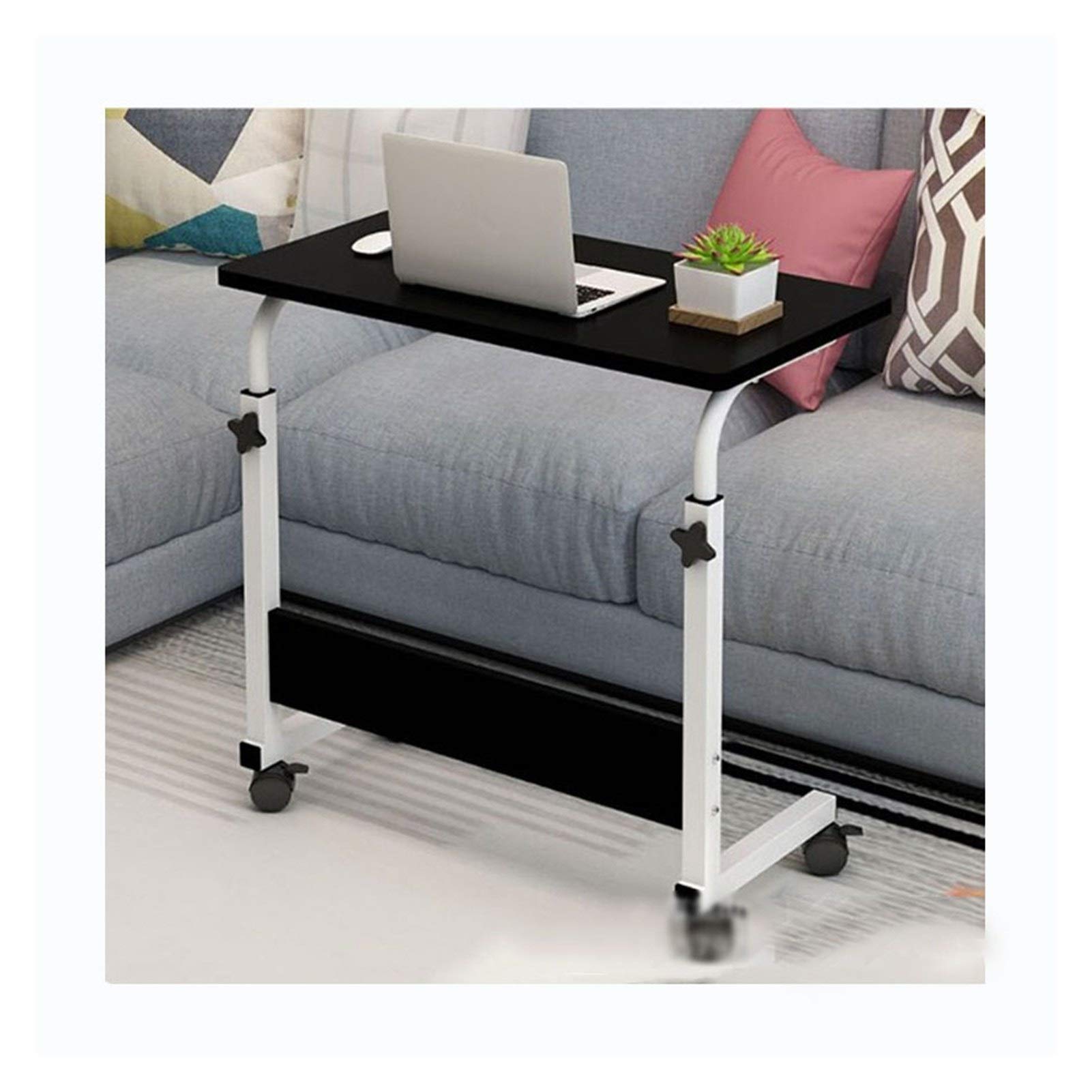 Support pour ordinateur portable à roulettes au-dessus du bureau de lit
