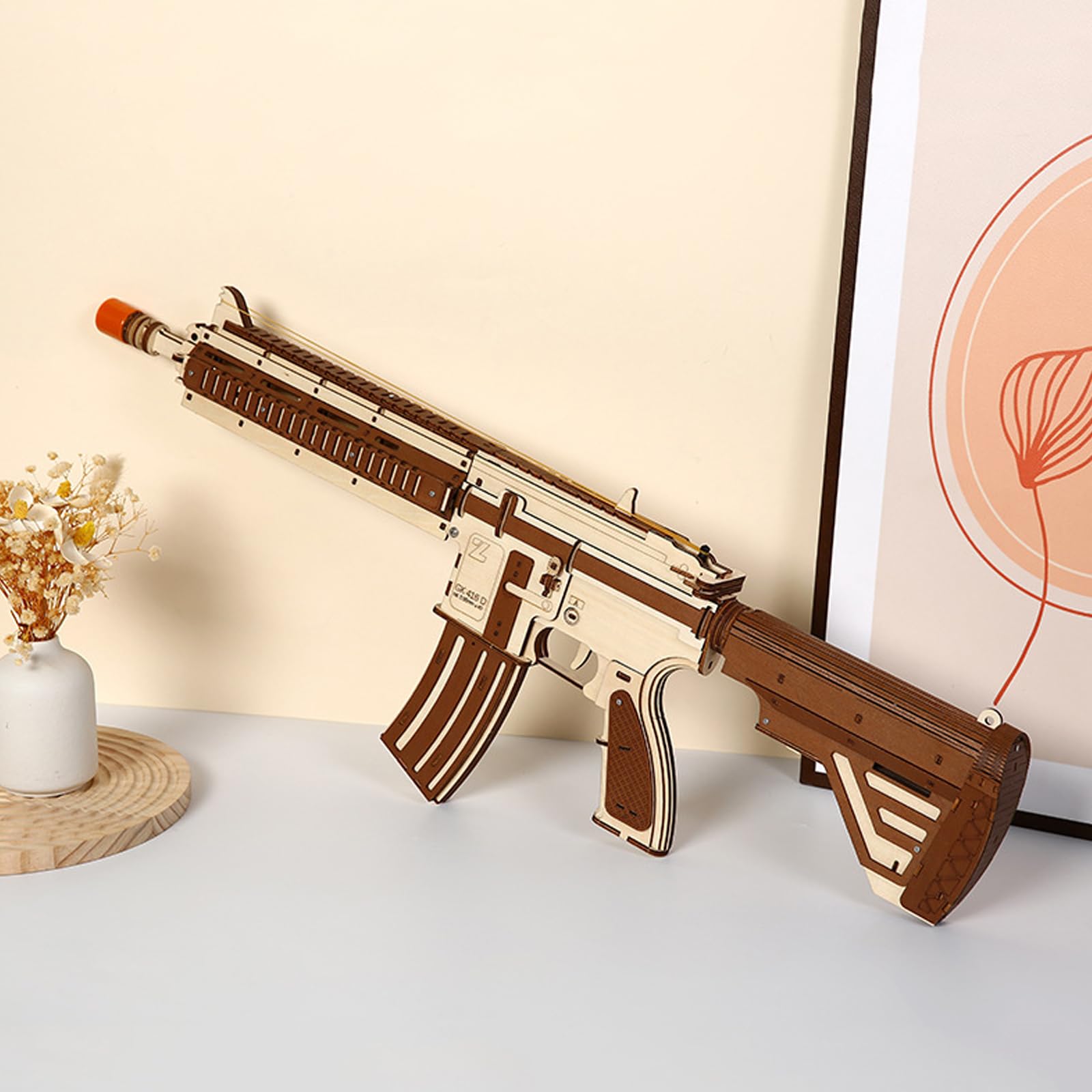3D Puzzle Holz Erwachsene Gewehr, DIY 3D Pistole Holzbausatz Erwachsene, 3D Puzzle Holz Modellbausatz, 3D Pistole Modellbausatz Spielzeugwaffen Home Decor Gift