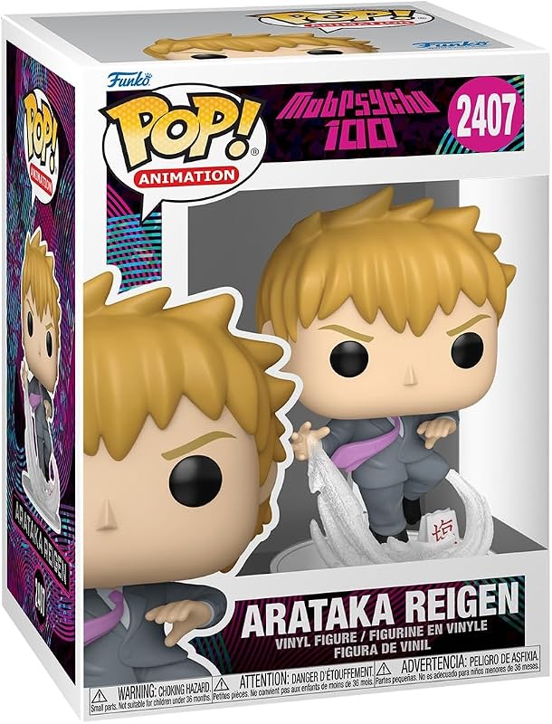 Pop! Animation: Mob Psycho 100 - Arataka Reigen - Figura de vinilo coleccionable - Idea de regalo - Mercancía oficial - Juguetes para niños y adultos - Ventiladores de anime - Figura de modelo para coleccionistas